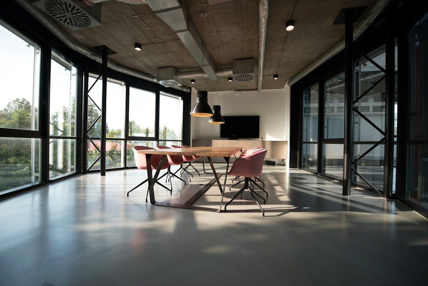 Bright collaborative workplace